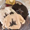 The new loose, fleece and thickened hooded sweatshirts for children in autumn and winter are trendy for girls and boys Item Picture